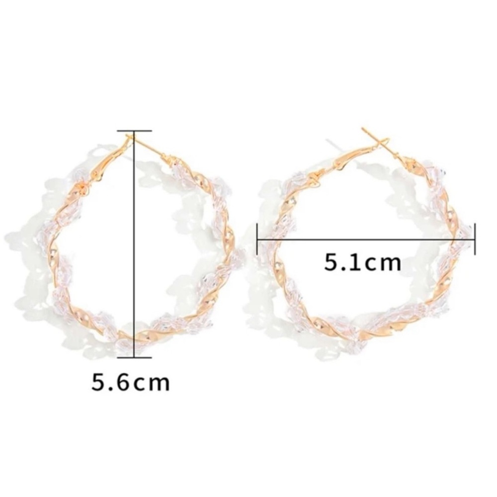 Gold Accent Hoops - Picture 5 of 7